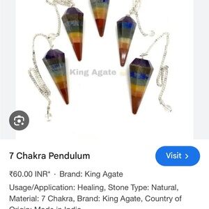 Multicolor Chakra Pendulum Necklace